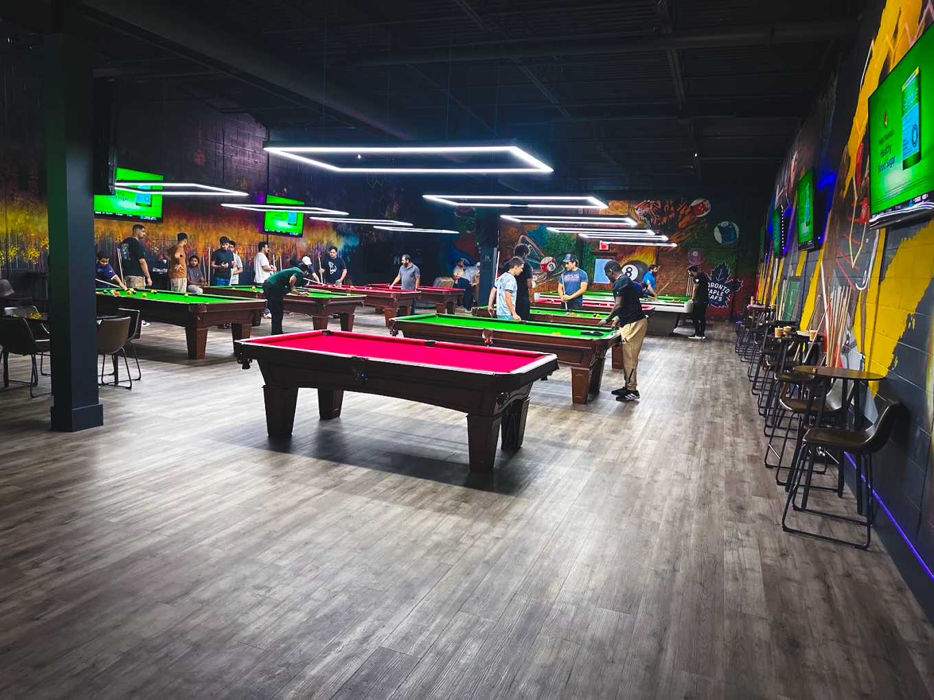 The Cue Club pool hall interior