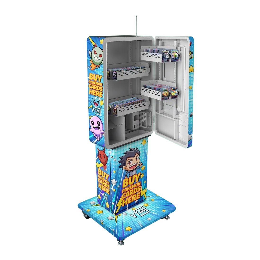 Machine interior, fully stocked